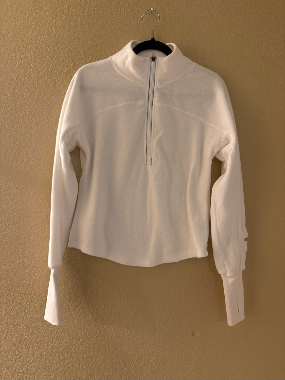 FP Movement by Free People White Quarter-Zip Fleece Pullover